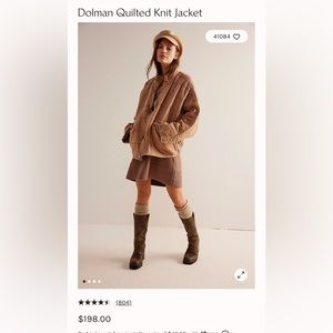 Dolman Quilted Knit Jacket